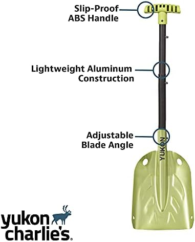 Yukon Charlie's Collapsible Snow Shovel, Lightweight Snow Shovel for Camping, Car, Emergency Kit