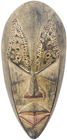 NOVICA Hand Carved African Wall Mask 'Brilliant Mind'