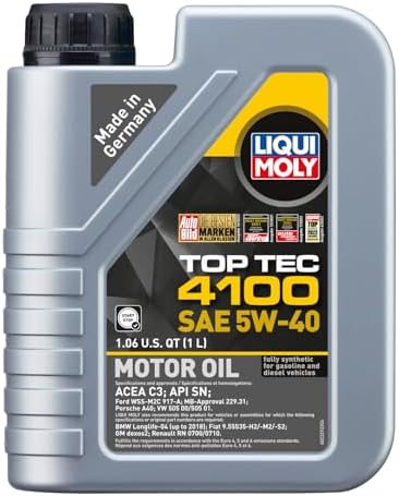 LIQUI MOLY Top Tec 4100 SAE 5W-40 | 1 L | Fully synthetic engine oil | SKU: 2329