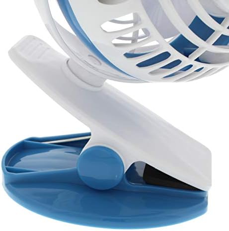 Comfort Zone Dual Base Combo Clip or Desk Fan, USB or Battery Powered, 4 inch, Single Speed Setting, Adjustable Tilt, Lightweight, Ideal for Home