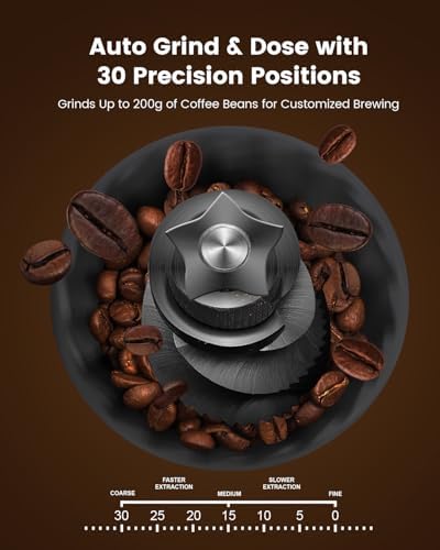 (2026 Upgrade) Espresso Machine with Grinder, 15 Bar Expresso Coffee Machines, Professional Coffee Maker for Latte&Cappuccino with Milk Frother, Expresso Machines for Home Descaling Kit Included White