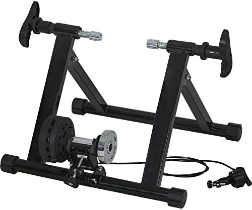 FDW Magnetic Bike Trainer Stand for Indoor Riding, Steel Bicycle Exercise Training Stand with Noise Reduction Wheel