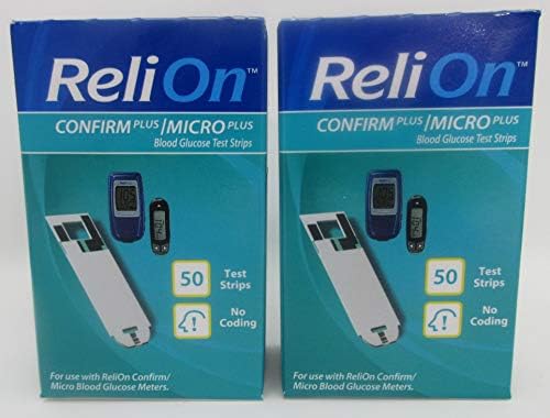 ReliOn Confirm Plus/Micro Plus Blood Glucose Test Strips - 100 ct (Two 50 ct Boxes)