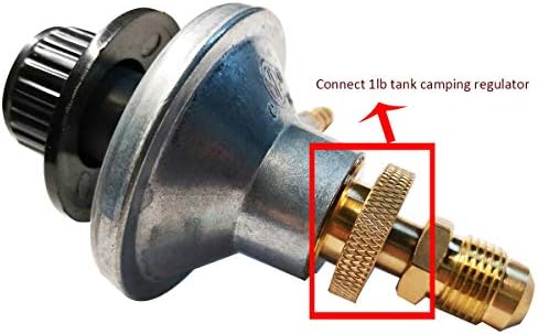MENSI Portable Camping Grill Stove Parts 1lb Propane Tank Cansiter Regulator Adapter Connection Convert to 3/8" Male Flare