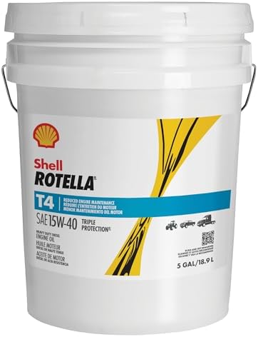 Shell Rotella T4 Triple Protection 15W-40 Diesel Engine Oil, 1 Gallon (3 Pack)