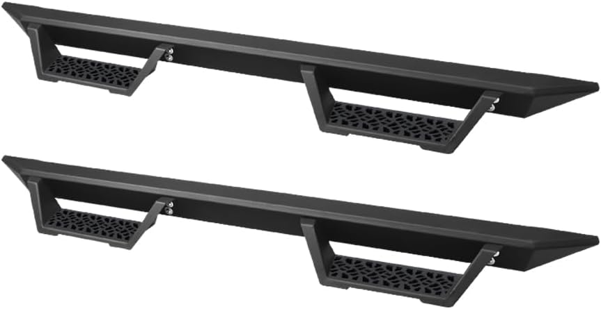 Matte Black Modular Drop Step Side Nerf Bars Rail Running Boards Compatible with 07-18 Chevy Silverado GMC Sierra / 2019 LD Limited Double