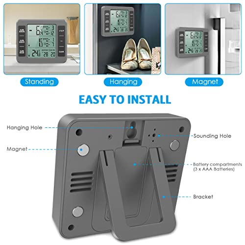 AMIR Refrigerator Thermometer, Wireless Indoor Outdoor Thermometer