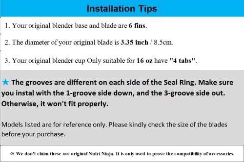 3.94-inch Blender Rubber Gaskets Fit for Ninja Blender, 5 Pack