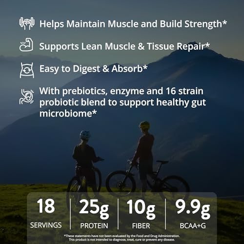 MRM Nutrition Gainer Protein with Probiotics & Postbiotics - 18 Servings | Vanilla Flavored for Men & Women, 25g of Whey Protein Concentrate & Isolate, Micellar Casein, & Digestive Enzymes