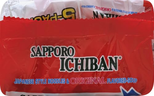 stickerless New [SAPPORO ICHIBAN] Ramen Noodles, Original Soy Sauce Flavor, No.1 Tasting Japanese Instant Noodles (3.5 Oz) (24 pouches)