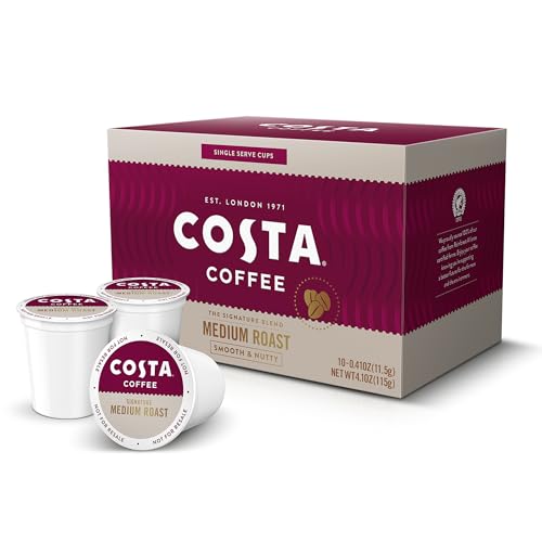 Costa Coffee Pods Medium Roast, Signature Blend, 10 Count