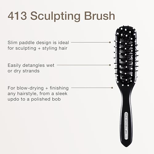 Paul Mitchell Pro Tools 413 Sculpting Brush, Classic Hair Brush for Detangling, Sculpting + Styling Wet or Dry Hair