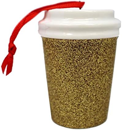 Starbucks 2018 Gold Glitter Cup Holiday Christmas Tree Ornament