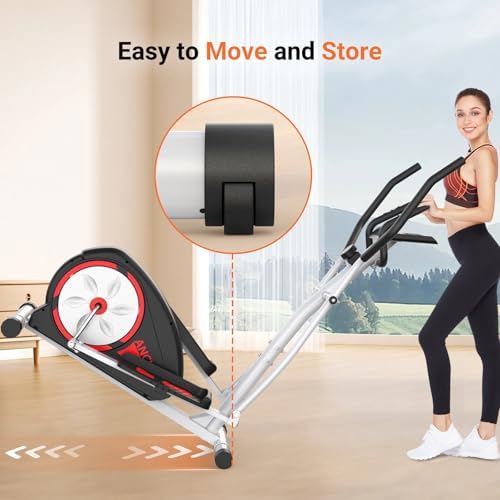 ANCHEER Elliptical Exercise Machine, Elliptical Trainer for Home Gym, Exercise Equipment 500Lbs Max Weight, Ultra-Silent Elliptical Machine