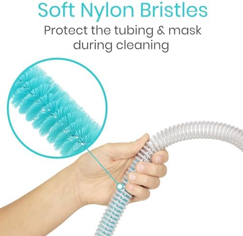 Universal CPAP Tube and Mask Cleaning Brush - Stainless Steel Cleaner for CPAP Hoses and Mask - Wire Bristle Solution - Portable