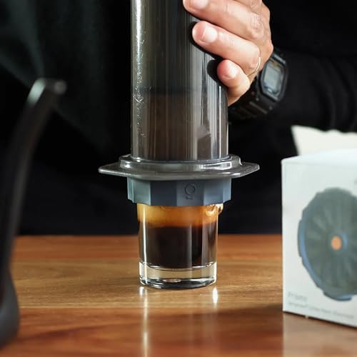 Fellow Prismo AeroPress Filter Cap for Espresso-Style Coffee & Cold Brew | No-Drip Seal, Pressure Actuated Valve, Reusable Stainless Steel Mesh