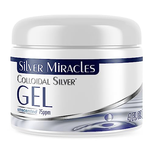 Silver Miracles - Colloidal Silver Gel - Nano Silver Gel Wound Care - Healing Ointment for Burns & Irritated Skin - for All Skin Types - 4 Oz