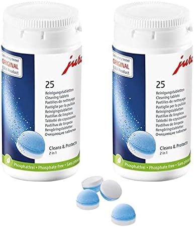 Jura 2-Phase Cleaning Tablets for Fully Automatic Coffee Machines, 25 Count