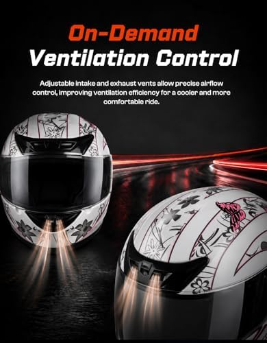 TCMT Full Face Helmet for Adult Men & Women, DOT Approved