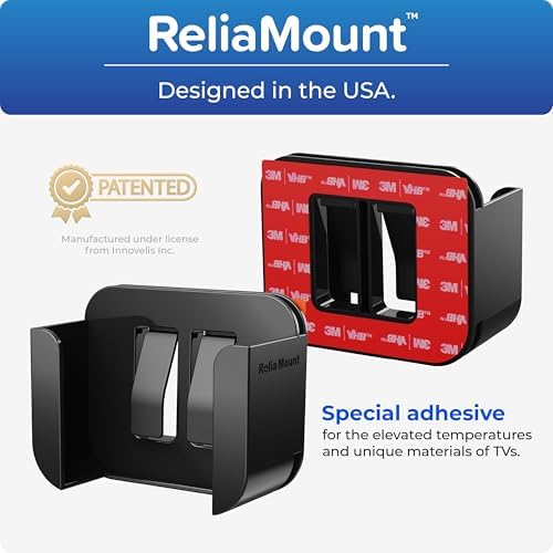 Premium Mount for Apple TV - Compatible with Every Apple TV | Designed in USA – Reliable and Easy Apple TV Installation – Special Features: Includes Heat Management and Strong TV Adhesive