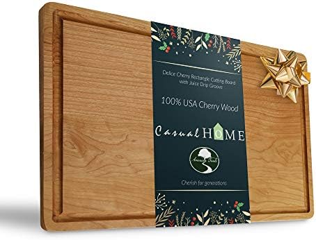 Casual Home Delice Rectangle Juice Drip Groove Cutting Board 15.5" Wx11 Dx0.75 H, Maple