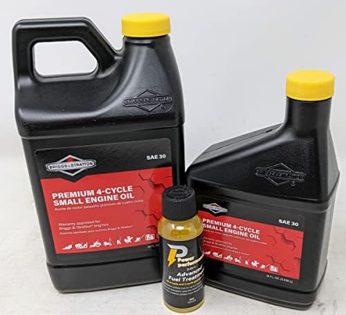 Genuine Briggs & Stratton 30W Engine Oil - 66 Oz. 100028 & 100005 and Fuel Treatment
