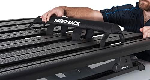 Rhino-Rack 27.5" Wrap Pads for Pioneer Platform, Roof Rack Pads with Two 11.5' Quick Straps, for Paddle Boards, Surfboards, Kayaks & Gear