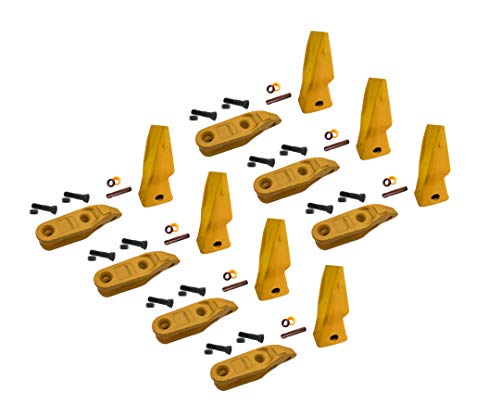 CAT Style J250 Bolt-On Wheel Loader Center Adapter/Shank, HD Abrasion Bucket Tooth & Pin- 1U-0257, 9N-4253 (3)