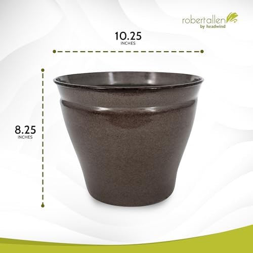 Headwind Glazed Ironstone Avery Collection Decorative Plant Pot – 6" Midnight Sapphire Glazed Decorative Pot – Lightweight & Durable Flower Pots