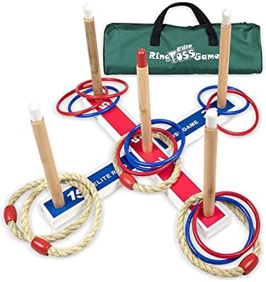 Elite Sportz Ring Toss Games for Kids - Outdoor Yard Game for Adults & Family - Backyard Toys, Outdoor Game, Backyard Games