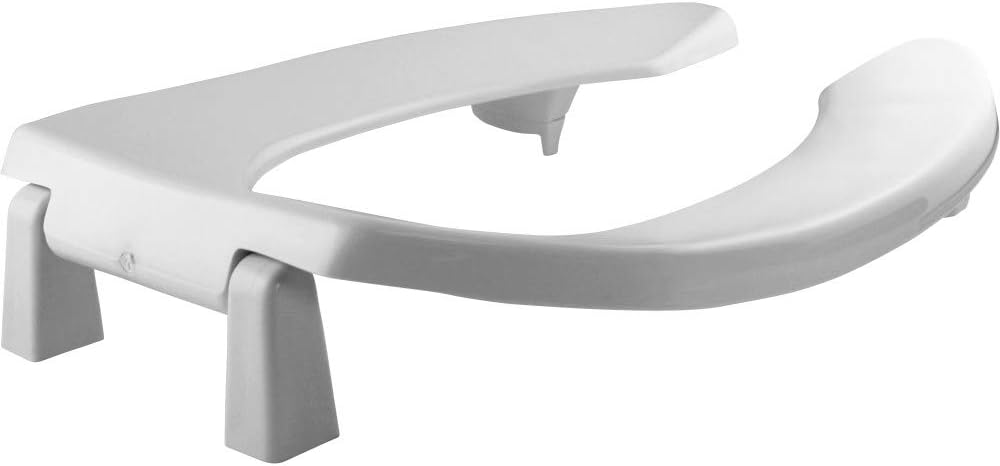 BEMIS 2L2155T 000 Medic-Aid 2" Lift Raised Open Front Plastic Toilet Seat, ELONGATED, Long Lasting Solid Plastic, White