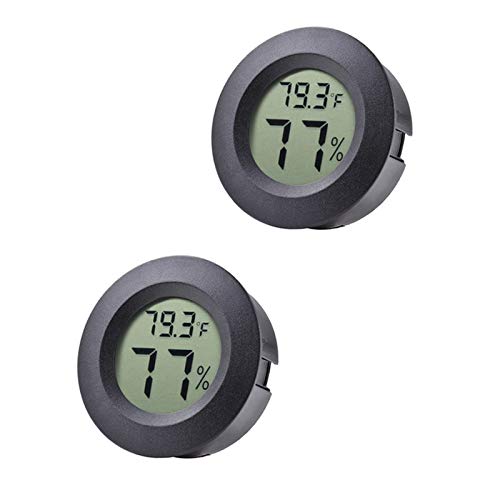 2-Pack Mini Hygrometer Thermometer Meter Digital LCD Indoor Room Monitor