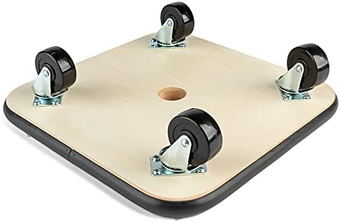 Champion Sports Wood Scooter – 12" or 16" - Durable Wooden Base with Full Perimeter Bumper, Non-Marring Rubber Swivel Casters, Ideal for Active Play & Physical Education