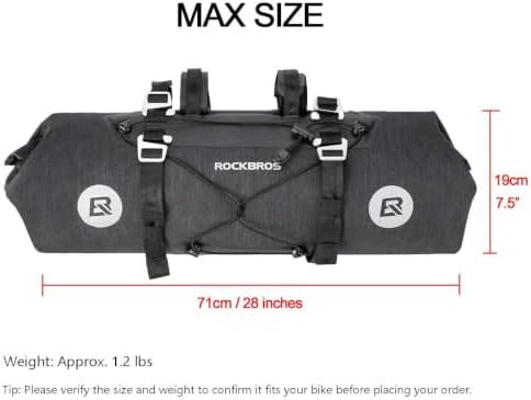 ROCKBROS Bikepacking Bike Handlebar Bag 7L-14L Waterproof for MTB Road