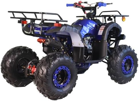 X-PRO 125cc ATV 4 Wheels Quad 125 ATV Quads with LED Lights, Big 19"/18" Tires!（Army Black）