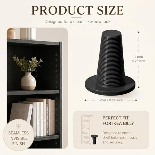 240 Pcs White Hole Plugs Covers Caps Compatible with IKEA Kallax Bookcase Cabinet Shelving 3.5mm Furniture Hole Fillers Compatible with Billy Bookshelf for a Seamless Built in Look