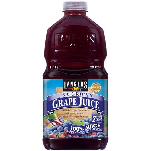 Langers 100% USA Grown Juice, Concord Grape, 64 Fl Oz (Pack of 8)