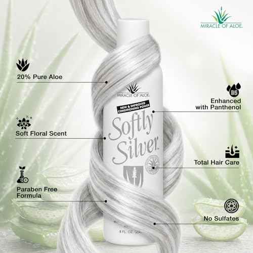 Softly Silver Shampoo For Gray Hair, 2 In 1 Purple Restorative Hair Wash