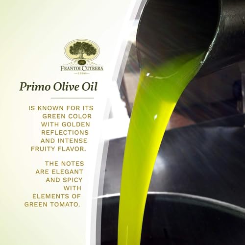 Frantoi Cutrera Primo Cold Extracted Italian Extra Virgin Olive Oil Cold Pressed, Polyphenol Rich Olive Oil