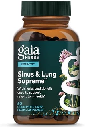 Gaia Herbs Sinus & Lung Supreme - Lung Support Supplement with Herbs Traditionally Used to Support Respiratory & Sinus Health* - Vegan