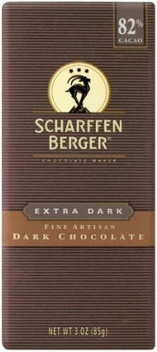 SCHARFEEN BERGER Artisan Chocolate Bars, Extra Dark, 3 Ounce (Pack of 6)