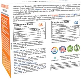 INVIGOFLEX® AMPM - Glucosamine & Chondroitin Sulfate - Turmeric Curcumin - Boswellia Serrata (Non GMO) for Knees, Hands, Back and Hip 24 - Hour Premium Joint Supplement
