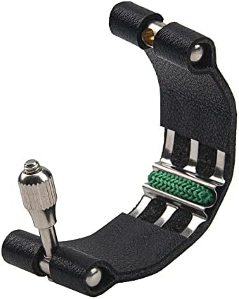 2Pcs Yootones Black Artificial Leather Saxophone Mouthpiece Sax Ligature Fastener Compatible with Saxophone Rubber Mouthpiece (Tenor saxophone)