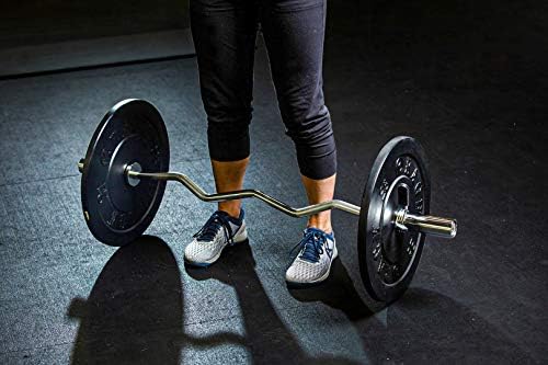 EZ Curl Bar, Alloy Steel Chrome, 47 inch 17lbs Weight, 400lbs Capacity