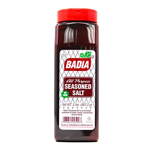 Badia Seasoned Salt, 2 lbs - Savory Blend of Salt, Herbs and Spices | A savory blend of salt, herbs and spices designed to enhance the flavor of meats, poultry, seafood, and vegetables