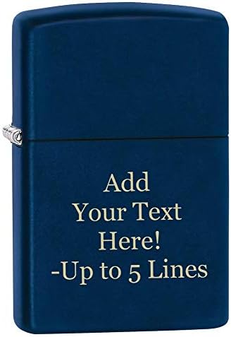 Zippo Lighter – Personalized Custom Message Engraved Windproof Classic Pocket Lighter Black Matte