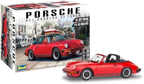 Level 4 Model Kit Porsche 911 Carrera 3.2 Targa 2-in-1 Kit 1/24 Scale Model by Revell