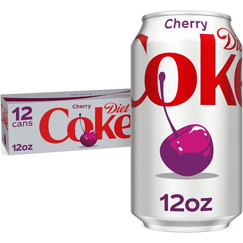 Diet Coke Cherry Soda Soft Drink Fridge Pack Cans, 12 fl oz, 12 Pack | No sugar, no calories, 34 mg caffeine per can