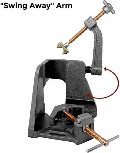Strong Hand Tools 3-Axis Fixture Vise with Quick Acting Screw, Two Stand-Offs,"Swing Away" Arm with 4.75-Inch Miter Joint, 3.92-Inch T-Clearance, WAC45-SW