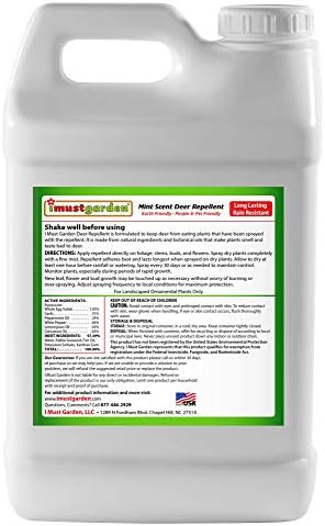 I Must Garden Deer Repellent: Powerful All-Natural Protection, 32oz Mint | Ready to Use Spray - Safe for Plants Pets & Pollinators - Pleasant Scent - Long-Lasting Control